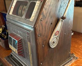 1930's 5¢ Watling Blue Seal Slot Machine with Twin Front Jackpot