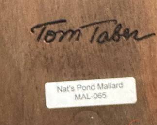 TOM TABER Carved Pond Mallard