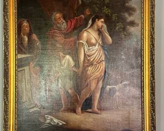 Signed Oil on Board "Repudiation of Abraham"