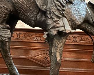 THE NORTHER 23" Bronze Western Sculpture After FREDERICK REMINGTON