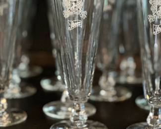 1950's STORZ 75th Anniversary Pilsner Beer Glasses