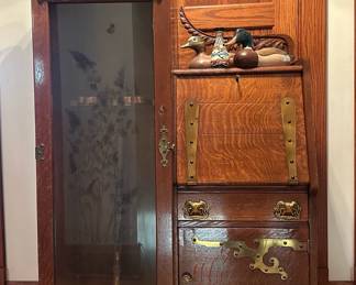Antique Secretary with Modified Gun Case