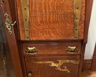 Antique Secretary with Modified Gun Case