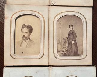 Late 1800's Victorian Mini Family Albums with Cabinet Cards and Tintype Photos