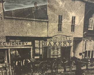 Large Antique Cut Out H.P. LAU Framed Store Display - LINCOLN HAYMARKET DISTRICT