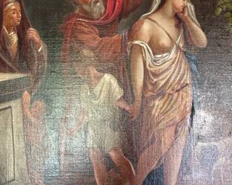 Signed Oil on Board "Repudiation of Abraham"