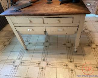 Antique Possum Belly Kitchen Cabinet Base