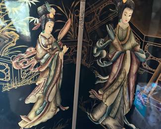 Vintage Japanese Wall Screen