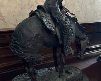 THE NORTHER 23" Bronze Western Sculpture After FREDERICK REMINGTON