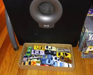 Elac Subwoofer and Matchbox Style Cars!