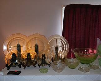 "Patrician" Yellow Depression Dishes, Uranium Mixing Bowls as well!