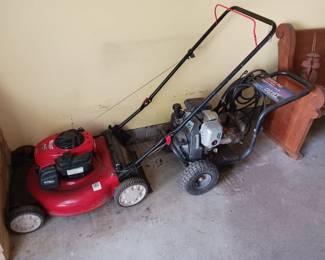 Troybilt Push Mower and an Excell Power Washer! 