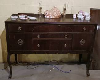 Queen Anne Style Matching Buffet and a Cat and Mouse Cookie Jar!