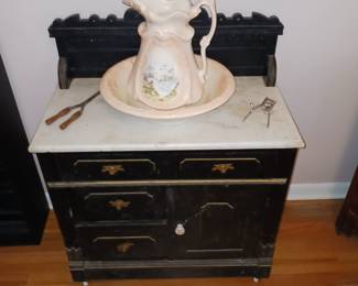Antique Wash Stand and Pitcher and Bowl!