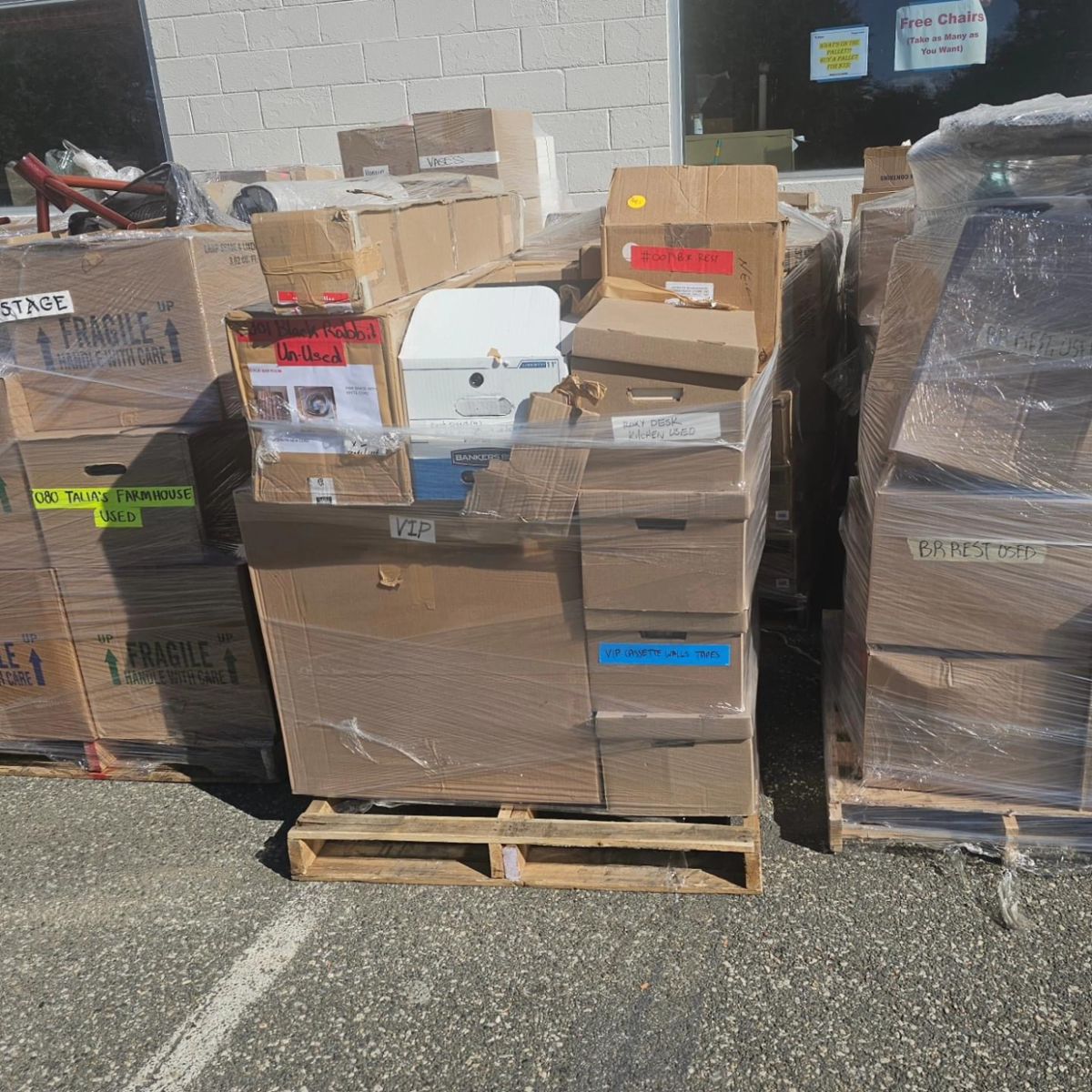 15 pallets of Movie set props “Black Rabbit”... starts on 10/12/2024