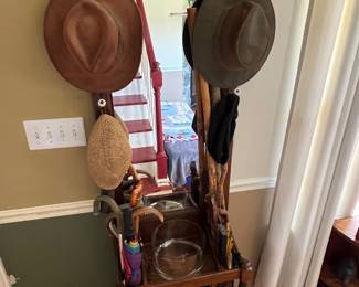 Antique coat/umbrella rack 