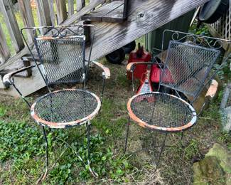 Wrought iron parlor chairs