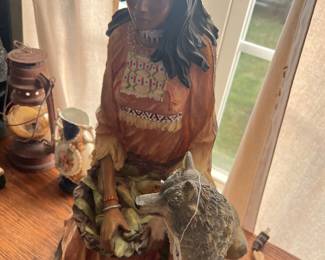 Native American statue. 