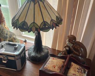Tiffany lamp
Camera in case