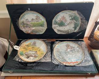 Collectors plates with case