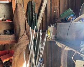 Fencing and pipes 
Fish net 