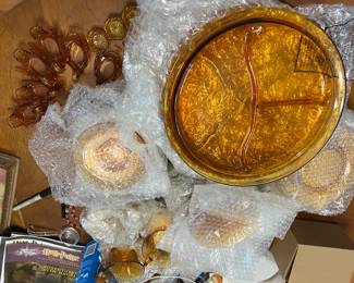 1940’s Amber glass set 