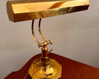 A lovely brass library table lamp! 