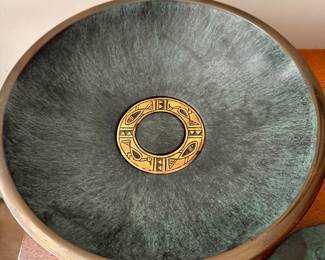 A nice assortment of copper green tchotchkes!