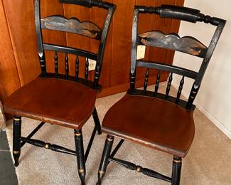 Got the keys today! Here is our initial walkthrough! A separate set of two antique Hitchcock chairs! 