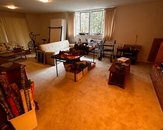 The family room is filled, dish,yed and ready for you to shop! 