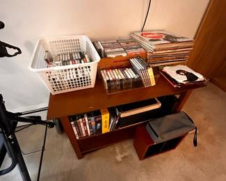 Media Table! Albums, CD's, Cassettes and DVD's!  