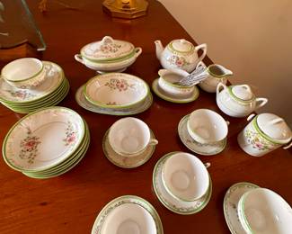 This is a 1939 Childs China Tea Set with extras! 