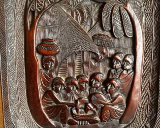 Got the keys today! Here is our initial walkthrough! A STUNNING pair of hand carved African chairs! 