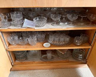 Got the keys today! Here is our initial walkthrough! The dining room cupboards are stuffed with antique and vintage glassware and China! 