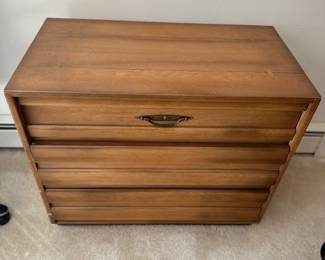 A sweet MCM Maple Dresser with 3 dovetailed drawers! 