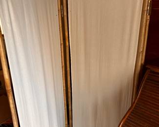 Nice Bamboo and Cloth Room Divider Screen! 