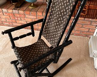 Got the keys today! Here is our initial walkthrough! A beautiful 19th century spool rocking chair! 