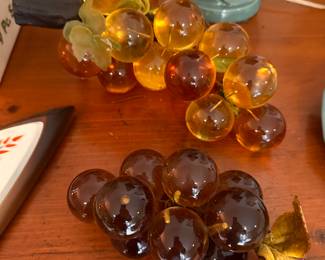 LOVE LOVE LOVE These pair of MCM LUCITE Grapes! One is multicolored and a bit large than its monochromatic little brother! 