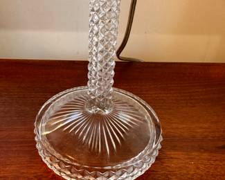 A very small crystal glass bedroom lamp!