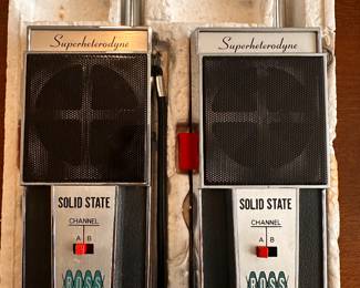 A pair of vintage  Superhetrodyne Walkie Talkies! 