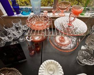More Fostoria and come terrific colored glass! 