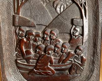 Got the keys today! Here is our initial walkthrough! A STUNNING pair of hand carved African chairs! 