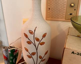 One of TWO MCM Lamps! This is the one on the LEFT of your screen! Beautiful in every way! Love the ENAMELED Leaves! EXCELLENT CONDITION! 