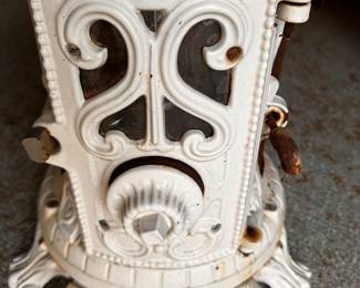 This is a REAL Estate Sale find: A Beautiful 1978 Godin Le Grande Stove, Model 3720, Victorian style, manufactured in France by the Godin Company. Has never been painted or altered.  Can burn coal or wood. Complete! 