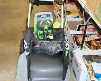 Like New EZGo 21” Electric Mower with Charging Station and Extra Blade