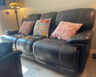 Timberland reclining leather couch