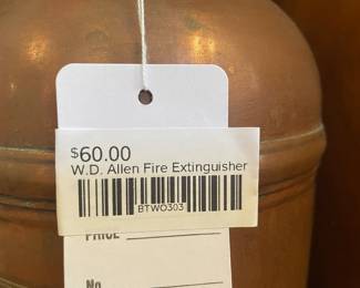 W.D. Allen Fire Extinguisher