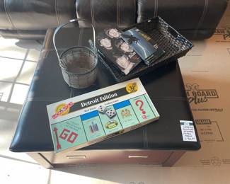 Lifestyle Solutions ottoman coffee table, Detroit Monopoly