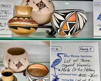 Lot#6: Three Signed Mata Ortiz Vessels
