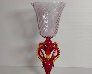 LOT #1:  Murano Glass Stemware, Choice of 6